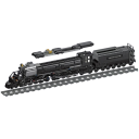 Maquette de train à vapeur 1608 pièces 78 x 7 x 11 cm Grand modèle de locomotive historique Jouet créatif pour enfants et adultes Décoration pour collectionneurs 2