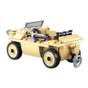 Maquette de véhicule militaire de patrouille Seconde Guerre mondiale 103 pièces Voiture militaire avec soldat 11,7 cm Modèle d'armée Maquette à assembler pour enfants 2