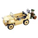 Maquette de véhicule militaire de patrouille Seconde Guerre mondiale 103 pièces Voiture militaire avec soldat 11,7 cm Modèle d'armée Maquette à assembler pour enfants 3
