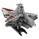 Maquette du croiseur de combat de la République classe Venator 18,5x23x45 cm 1320 pièces Modèle de vaisseau spatial Maquette créative pour enfants et adultes 2