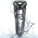 Máquina de barbear eléctrica para homens com indicador de estado de carga da bateria e ecrã LCD, aparador de barbas à prova de água IPX7, máquina 1