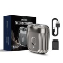 Máquina de barbear elétrica ENCHEN Mini6 com cabeçotes flexíveis em 2 direções 60 min de funcionamento Bateria Li-ion 350 mAh Carregamento USB-C à prova de água cinza escuro 6