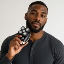 Máquina de barbear elétrica para homens 5D Barba molhada e seca À prova de água Carregamento rápido Recarregável com display Máquina 5