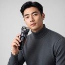 Máquina de barbear elétrica para homens Cabeça flutuante tripla Carregamento via USB Carregamento em 1 hora ABS e metal Barba rotativa e aparo 8