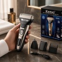 Máquina de barbear para homens 3 em 1 Máquina de barbear de lâmina Aparador de barbas e pelos do nariz e orelhas Lâminas de aço carbono 7
