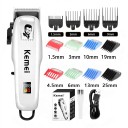 Máquina de cortar cabelo e barba para homens Recarregável Duração 180 minutos Ecrã LED Cabeça de corte em aço inoxidável Branca Conjunto de corte 1