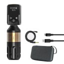 Máquina de tatuagem rotativa com interface RCA Comprimento do curso 4 mm Carregamento USB-C 2400 mAh 9 V 12000 Rpm Caneta de tatuagem 2
