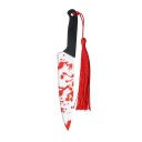 Marcador de libro 15 cm motivo de horror cuchillo de cocina con borlas marcador temático para amantes del horror 1