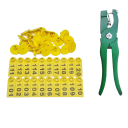 Marcadores auriculares para animais de produção e pistola de disparo Marcadores auriculares 100 pcs 101 - 200 5