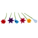 Marcadores de vidrio con forma de flor, 6 uds. 4