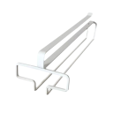 Marco de almacenamiento colgante para copas de vino 26 x 11 x 7 cm soporte metálico para copas con drenaje invertido negro 1