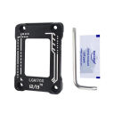 Marco de aluminio anti-flexión 7 x 5 cm para zócalo LGA1700 Refuerzo de placa base Protección del refrigerador de CPU Montaje estable del procesador 5