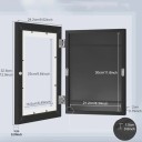 Marco de fotos de madera magnético 21 x 30 cm Diseño moderno para fotografías A4 Sujeción fácil con cierre magnético 3