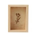 Marco de madera para fotos con inserción deslizante 6,6 x 7,8 cm madera natural con panel transparente para decoración de interiores 1