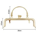 Marco para bolso 20 cm Marco metálico con asa Soporte para bolso Marco de cierre para la fabricación de bolsos Componente para coser y hacer 4