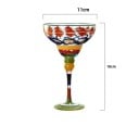 Margarita koktejlová pohár 270 ml színes díszített üveg 11 cm átmérő 18 cm magasság koktélokhoz margarita vagy kevert italokhoz 2