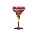 Margarita koktélszög 270 ml színes üveg 11 cm átmérő 18 cm magasság koktélokhoz margarita vagy kevert italokhoz 1