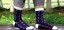 Marineblaue Damensocken 1