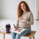 Markere artistice cu vârf moale set 48 buc Markere acrilice cu acoperire puternică Cutie din plastic cu mânere Pentru studenți și desen acasă 3