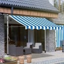 Markýza s teleskopickým ručním mechanismem rozměr 1,5 x 1,2 m s hliníkovým rámem odolným proti korozi a UV odolnou tkaninou na terasu 7