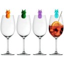 Marqueurs de verre en forme d'ananas 6 pcs 4