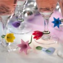 Marqueurs de verre en forme de fleurs 6 pcs 3