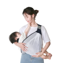Marsupiu de siguranță pentru bebeluși și copii mici, montat lateral peste umăr; Ham ergonomic pentru transportul copiilor; Bumbac și poliester; Transport confortabil al copilului. 2