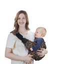 Marsupiu de siguranță pentru copii mici peste umăr cu model leopard Capacitate de încărcare 20 kg Marsupiu de șold Respirabil Susținere postpartum Alăptare 2