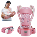 Marsupiu ergonomic pentru bebeluși Combinație multifuncțională cu scaun și spațiu de depozitare Bretele reglabile Confortabil de purtat 2
