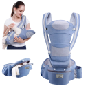 Marsupiu ergonomic pentru bebeluși cu scaun multifuncțional Spațiu de depozitare Bretele reglabile Marsupiu combinat pentru burtă și spate 1