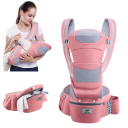 Marsupiu ergonomic pentru bebeluși cu scaun multifuncțional Spațiu de depozitare Bretele reglabile Marsupiu combinat pentru burtă și spate 2