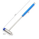 Martelo pequeno com cabeça dupla de borracha e metal 17,7 cm Martelo mini com percutor de metal Martelo de borracha para reparações delicadas e hobbies 2