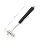 Martillo de doble cabeza Pieza de percusión de metal y goma Martillo de precisión pequeño de 15 cm Herramienta para aficionados al bricolaje 2