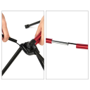 Masă pliabilă portabilă pentru camping 60 x 40 x 40 cm Masă ușoară din aluminiu și poliester cu sac de depozitare pentru călătorii și camping 4