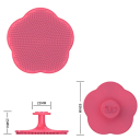 Masajeador de cabeza de silicona de 6,5 x 2,5 cm, cepillo suave para el cuidado del cabello de bebés, masaje de piel de bebés, cabezas de recién 4