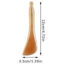 Masážna tyčinka gua sha z živice 12 x 3,3 cm Ručná škrabka so zaobleným koncom a guľôčkou Jantárová Na masáž tváre a tela 2