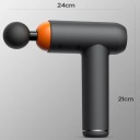 Masážní pistole s 99 úrovněmi a 8 nástavci 1800 až 6800 ot./min 480 minut provozu Nabíjení USB-C Tmavě šedá Na regeneraci svalů zad a nohou 2