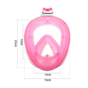 Masca de scufundare cu fața completă mărimea L/XL 19x13 cm cu vedere panoramică și dopuri pentru urechi pentru snorkeling și înot 7