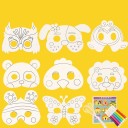 Máscara de animal para colorear 8 uds. 4