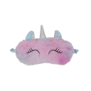 Máscara de dormir em pelúcia unicórnio 19,5 x 13,5 cm faixa ocular infantil para dormir e viajar presente adorável para festas com os olhos 1