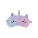 Máscara de dormir em pelúcia unicórnio 19,5 x 13,5 cm faixa ocular infantil para dormir e viajar presente adorável para festas com os olhos vendados 3