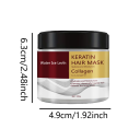 Máscara de queratina para cabelo 100 ml Regeneração e recuperação com colagénio Nutrição de cabelos danificados Hidratação Brilho Maciez Cuidado intensivo 2