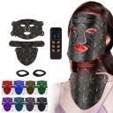 Máscara de Silicone Infravermelha com Luz Vermelha e Lâmpada para o Pescoço Terapia LED de Rejuvenescimento da Pele 8 Cores IPX7 à Prova de Água Com Controlo LCD Temporizador Bateria Recarregável 2