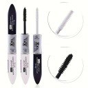 Mascara double face avec base blanche pour allonger et couleur noire pour un regard intense volume des cils effet longue durée sans paquets 2