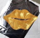 Máscara para lábios com ouro 24K 15 pcs Máscaras de gel em forma de lábios para lábios nutridos e suaves Cada uma em embalagem individual Tempo 3