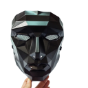 Máscara preta de Halloween com formato especial para cosplay, traje de festa, decoração de carnaval assustadora, acessório festivo 2