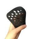 Máscara preta de metade do rosto com aberturas Máscara assustadora de Halloween para adultos Acessório de fantasia para festas e cosplay 3