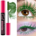 Mascara waterproof colorée pour mettre en valeur les cils avec une tenue longue durée résistante à l'eau et à la transpiration pour un maquillage frais et audacieux 5