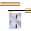 Mascara waterproof noire 20 g avec brosse incurvée classique Allongement et volume Sans paquets Démaquillage facile Emballage doré élégant 2