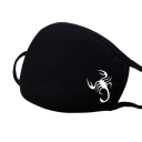 Maschera invernale unisex nera in cotone con motivo a cartone dello scorpione, calda, rinforzata, protettiva contro la polvere, maschera respiratoria 1
